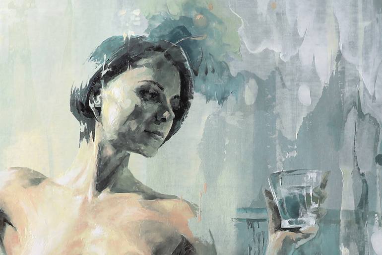 Original Figurative Nude Painting by Jonas Kunickas