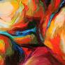 Figurative palette knife oil painting with deep physical texture. Covered in shiny polish - ready to hang. 
My paint strokes are welcoming you to join the journey I am in to discover a beauty of a human body!