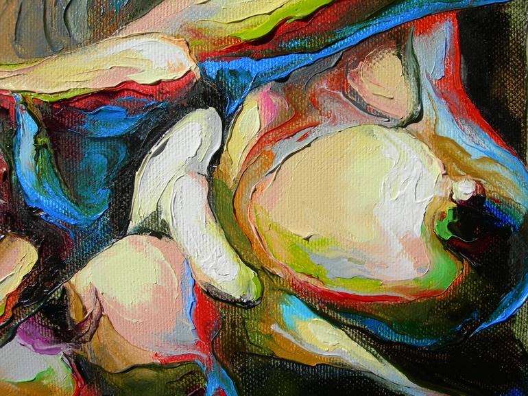 Original Figurative Nude Painting by Jonas Kunickas