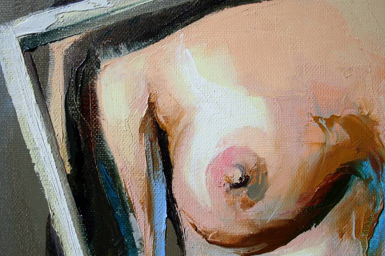 Original Realism Nude Painting by Jonas Kunickas