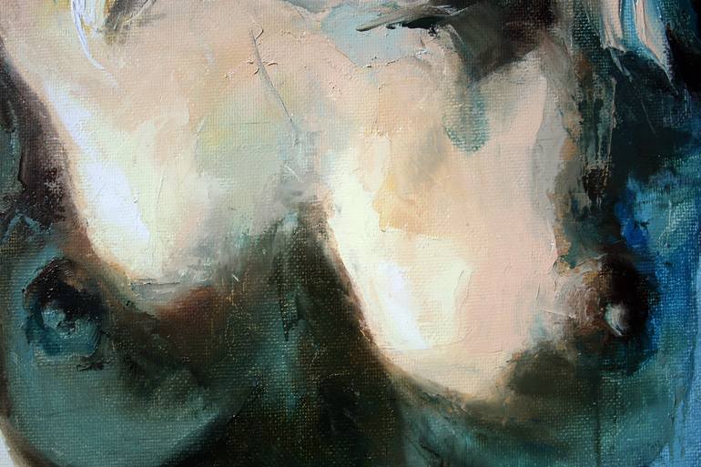Original Expressionism Nude Painting by Jonas Kunickas