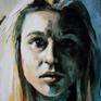 Ready to hang figurative palette knife oil painting by Jonas Kunickas.