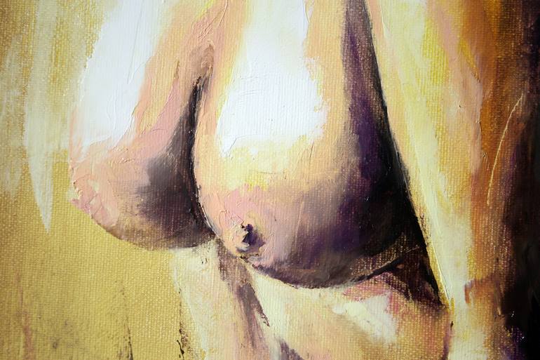 Original Figurative Nude Painting by Jonas Kunickas