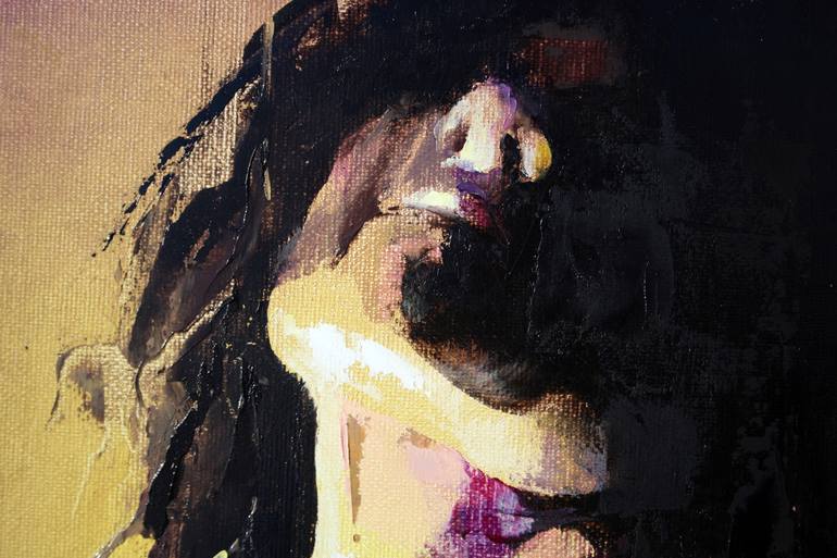 Original Figurative Nude Painting by Jonas Kunickas