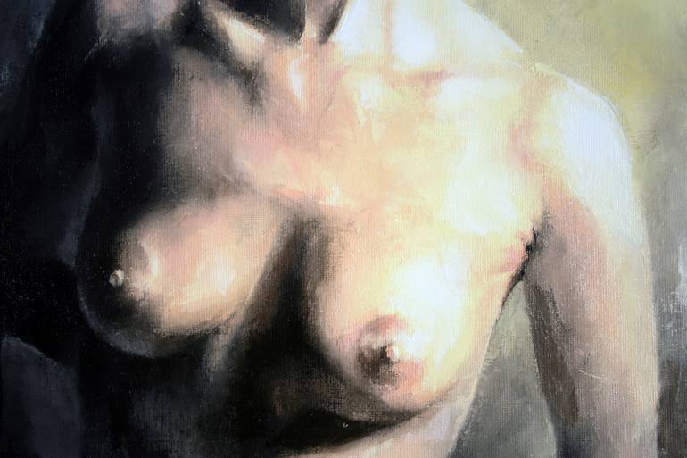 Original Realism Nude Painting by Jonas Kunickas