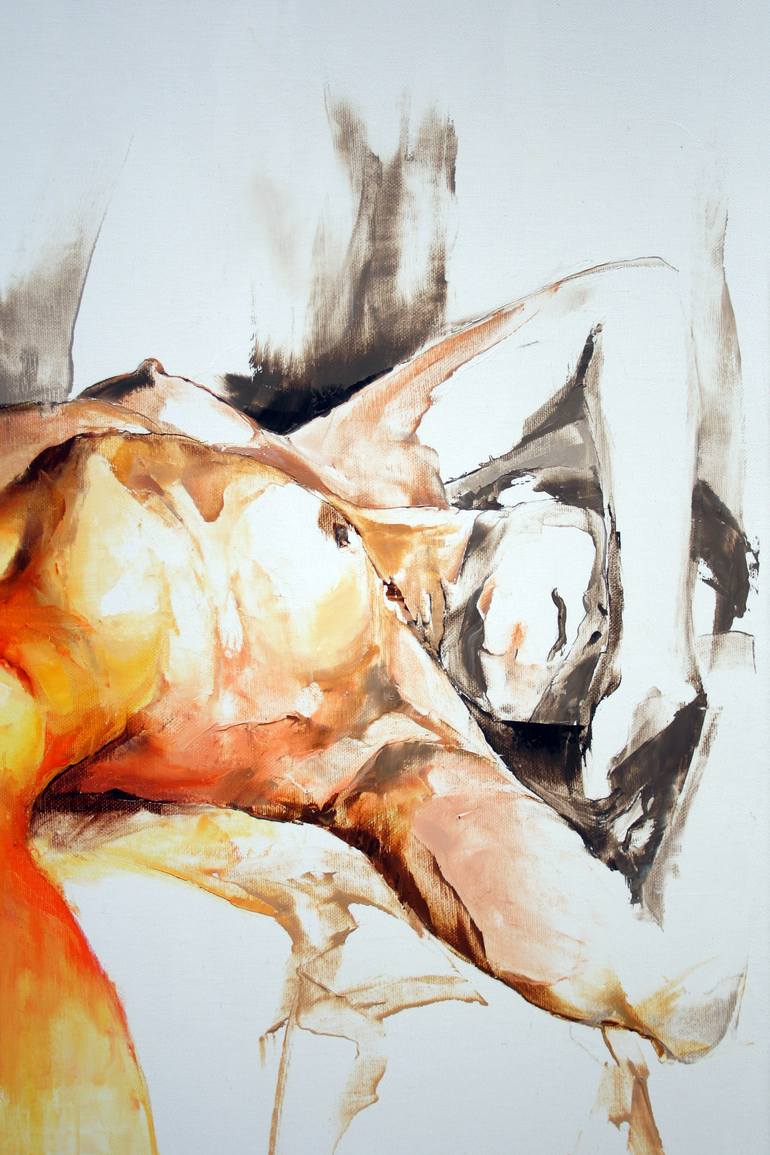 Original Figurative Nude Painting by Jonas Kunickas