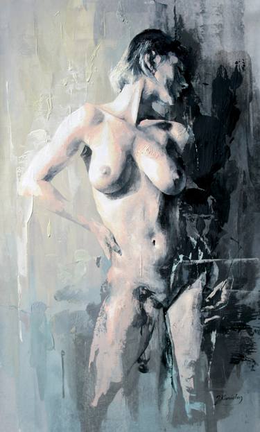 Original Figurative Nude Paintings by Jonas Kunickas