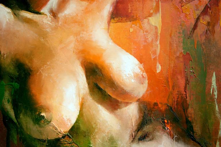 Original Figurative Nude Painting by Jonas Kunickas