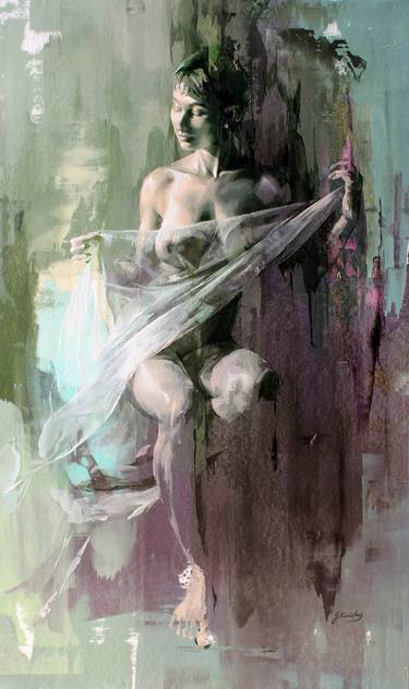 Original Figurative Women Paintings by Jonas Kunickas