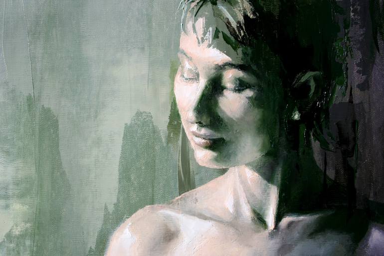 Original Figurative Women Painting by Jonas Kunickas