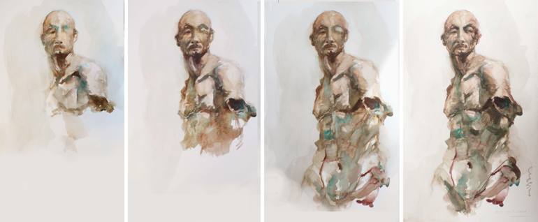 Original Figurative Nude Painting by Michele Bajona