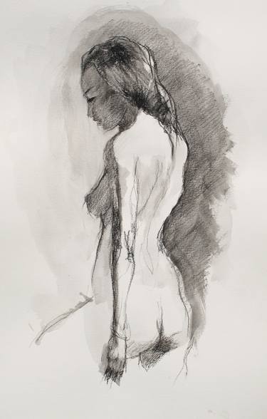 Print of Figurative Nude Drawings by Michele Bajona