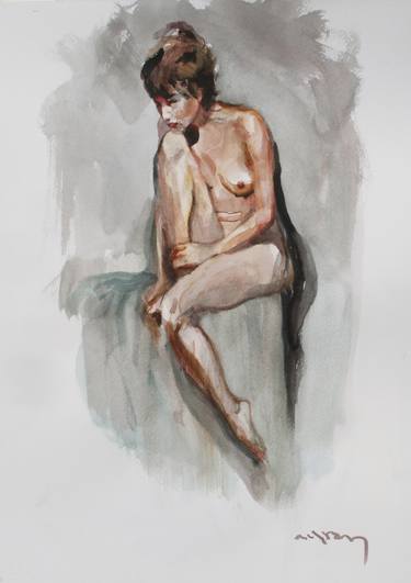 Print of Nude Paintings by Michele Bajona