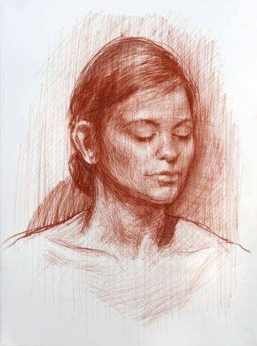 Original Figurative Portrait Drawings by Michele Bajona
