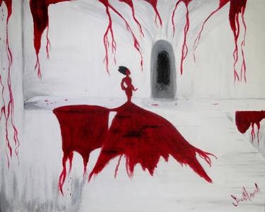 Out Damn Spot Lady In Red Lady Macbeth Sleepwalking Painting By Samuel Hord Saatchi Art