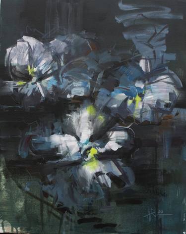 Original Expressionism Floral Paintings by Altin Rakipllari