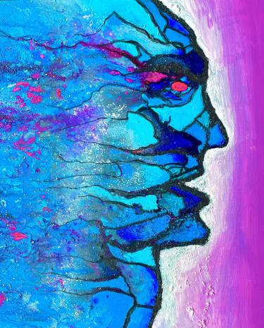 Original Abstract Expressionism Abstract Painting by Guido Schraner