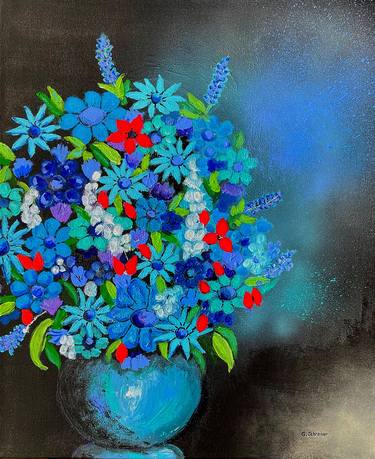 Original Figurative Floral Paintings by Guido Schraner