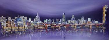 Original Expressionism Cities Paintings by chris sheldrake