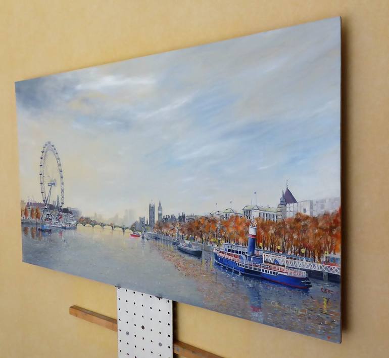 Original Cities Painting by chris sheldrake