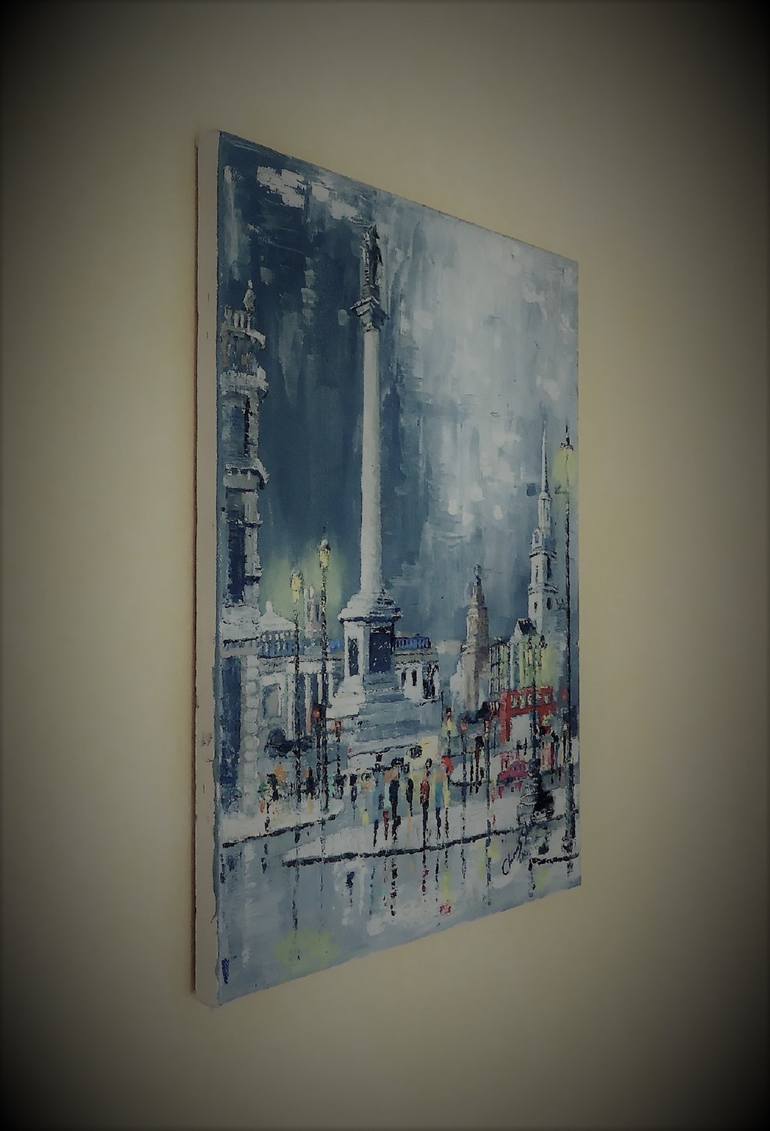 Original Abstract Expressionism Cities Painting by chris sheldrake