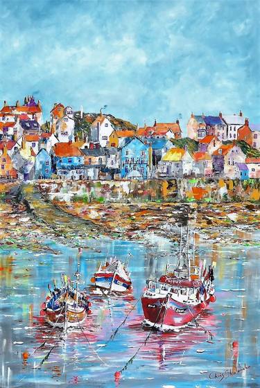 Original Expressionism Boat Paintings by chris sheldrake
