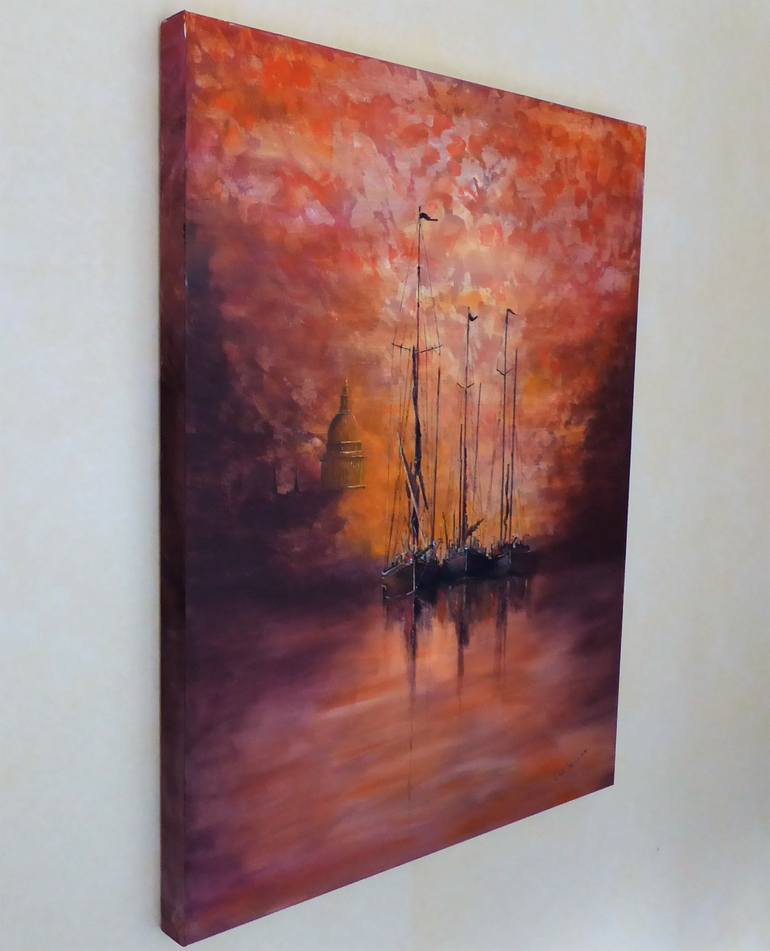 Original Expressionism Water Painting by chris sheldrake