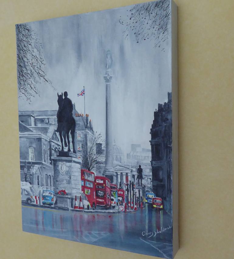Original Abstract Expressionism Cities Painting by Chris Sheldrake