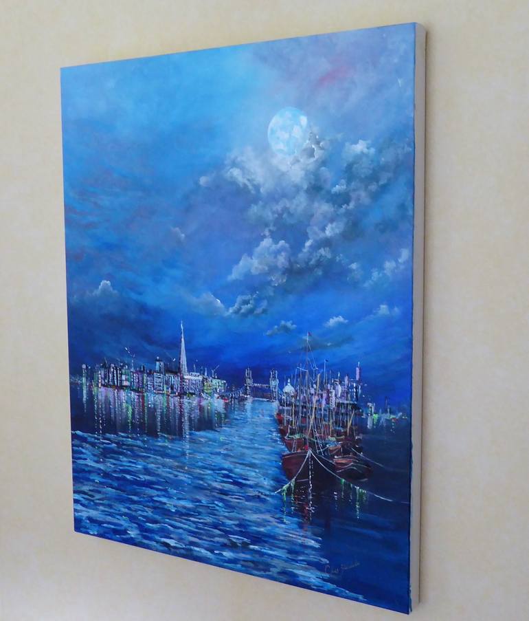 Original Cities Painting by chris sheldrake