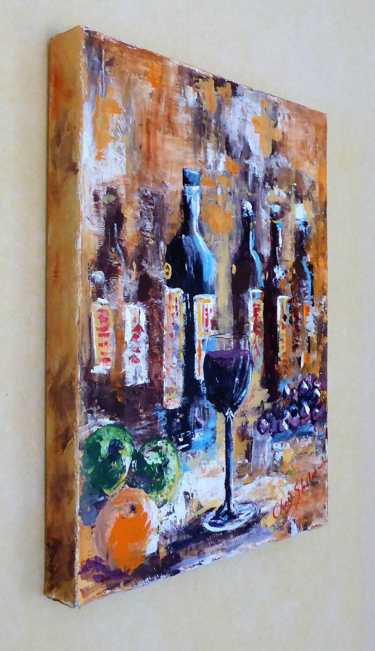 Original Abstract Expressionism Still Life Painting by chris sheldrake