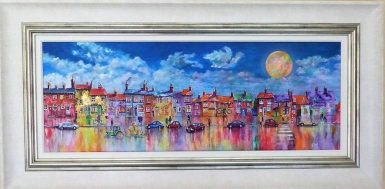 Original Expressionism Cities Painting by chris sheldrake