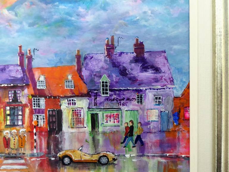 Original Expressionism Cities Painting by chris sheldrake