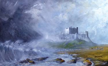 Bamburgh Castle Storm  Sn 0438 thumb