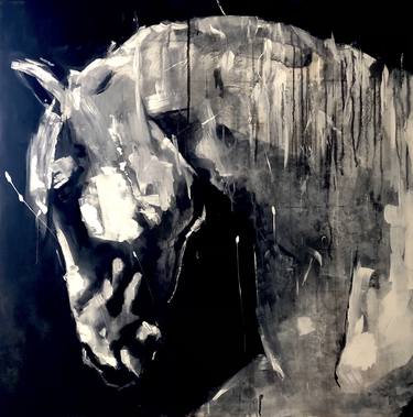 Original Expressionism Horse Paintings by Paul Arts