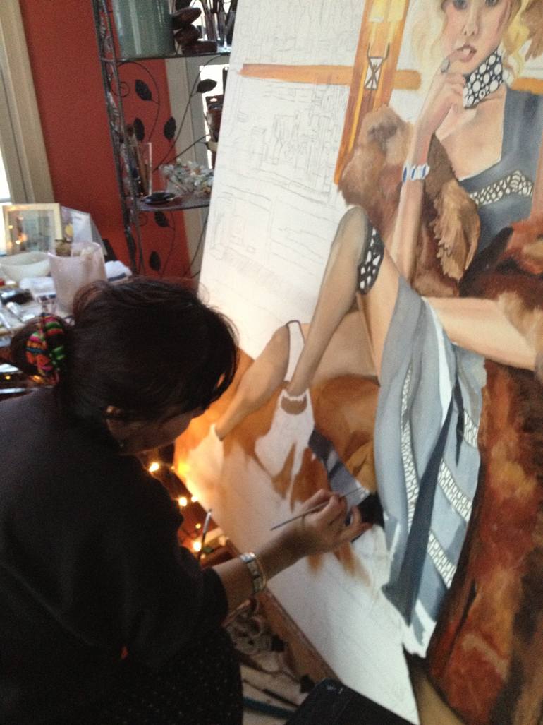 Original Other Women Painting by Roxana Gonzales