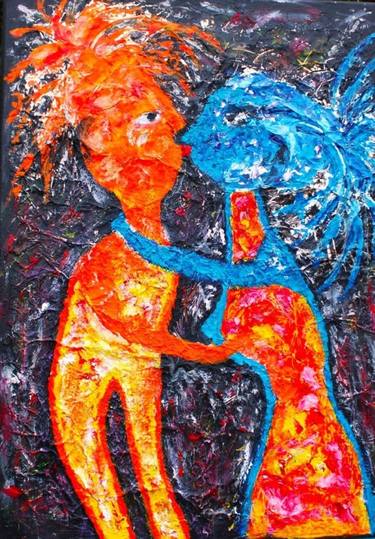 Original Contemporary Love Paintings by Karel Van Camp