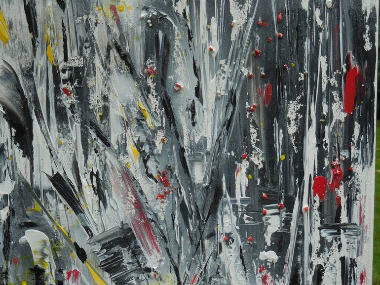 Original Abstract Floral Painting by Karel Van Camp