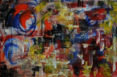 Original Abstract Paintings by Karel Van Camp