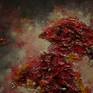 Acrylic painting with bright colors and a lot of structure made by using a lot of mixed media such as stones,metals,modeling paste.
Ready to hang