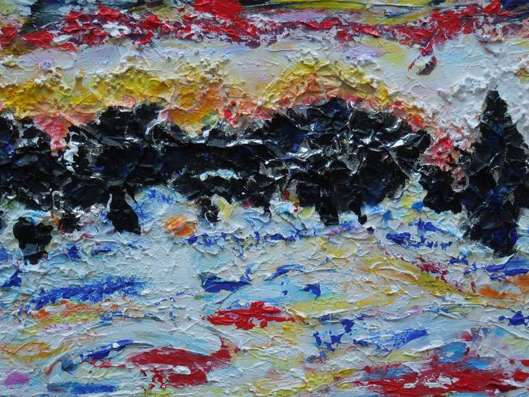 Original Impressionism Abstract Painting by Karel Van Camp