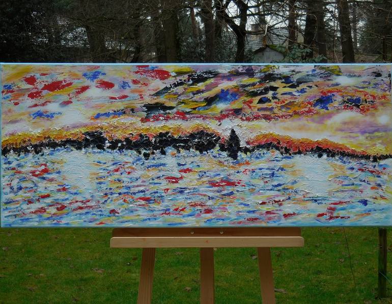 Original Impressionism Abstract Painting by Karel Van Camp