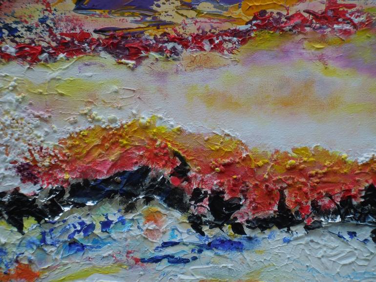 Original Impressionism Abstract Painting by Karel Van Camp