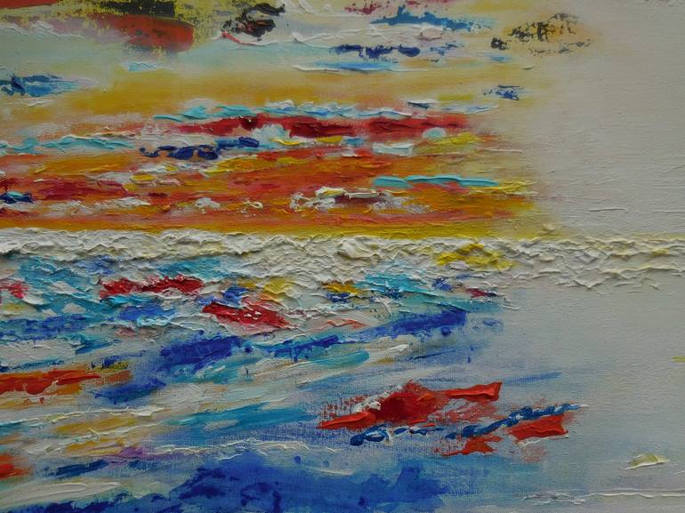Original Abstract Seascape Painting by Karel Van Camp