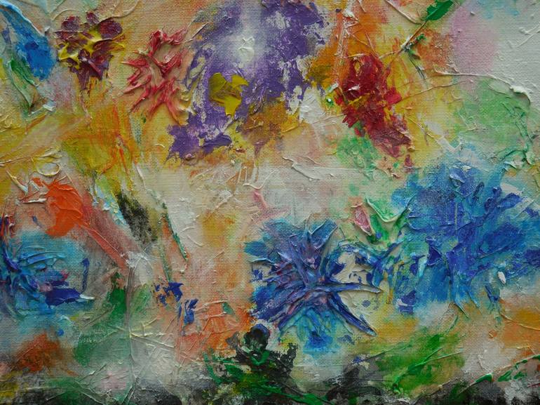 Original Impressionism Abstract Painting by Karel Van Camp