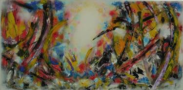 Original Abstract Floral Paintings by Karel Van Camp