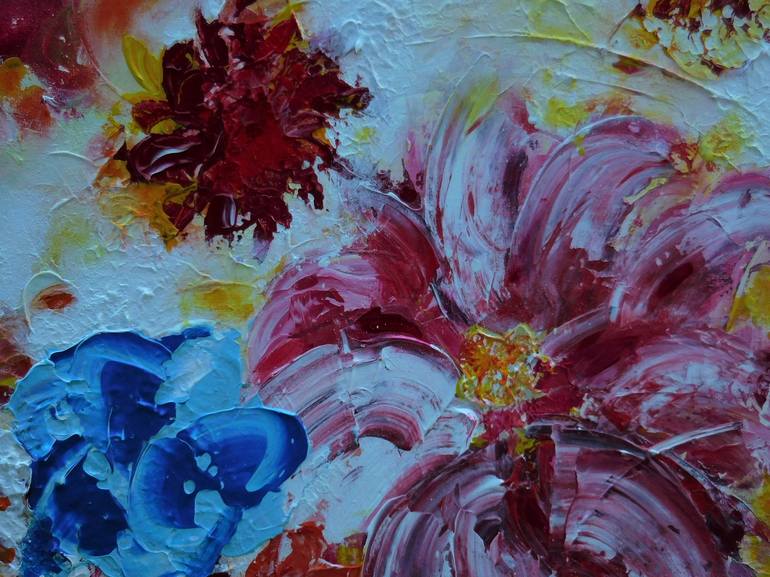 Original Expressionism Floral Painting by Karel Van Camp