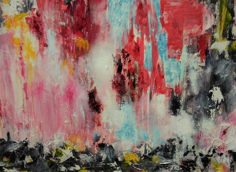 Original Abstract Expressionism Abstract Painting by Karel Van Camp