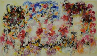 Print of Abstract Floral Paintings by Karel Van Camp