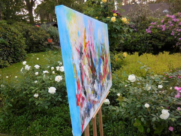 Original Abstract Expressionism Botanic Painting by Karel Van Camp