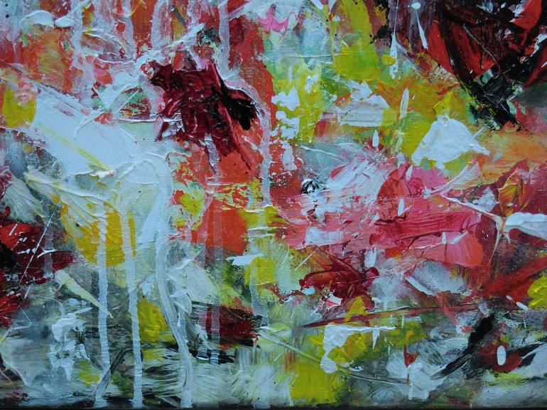 Original Abstract Expressionism Botanic Painting by Karel Van Camp